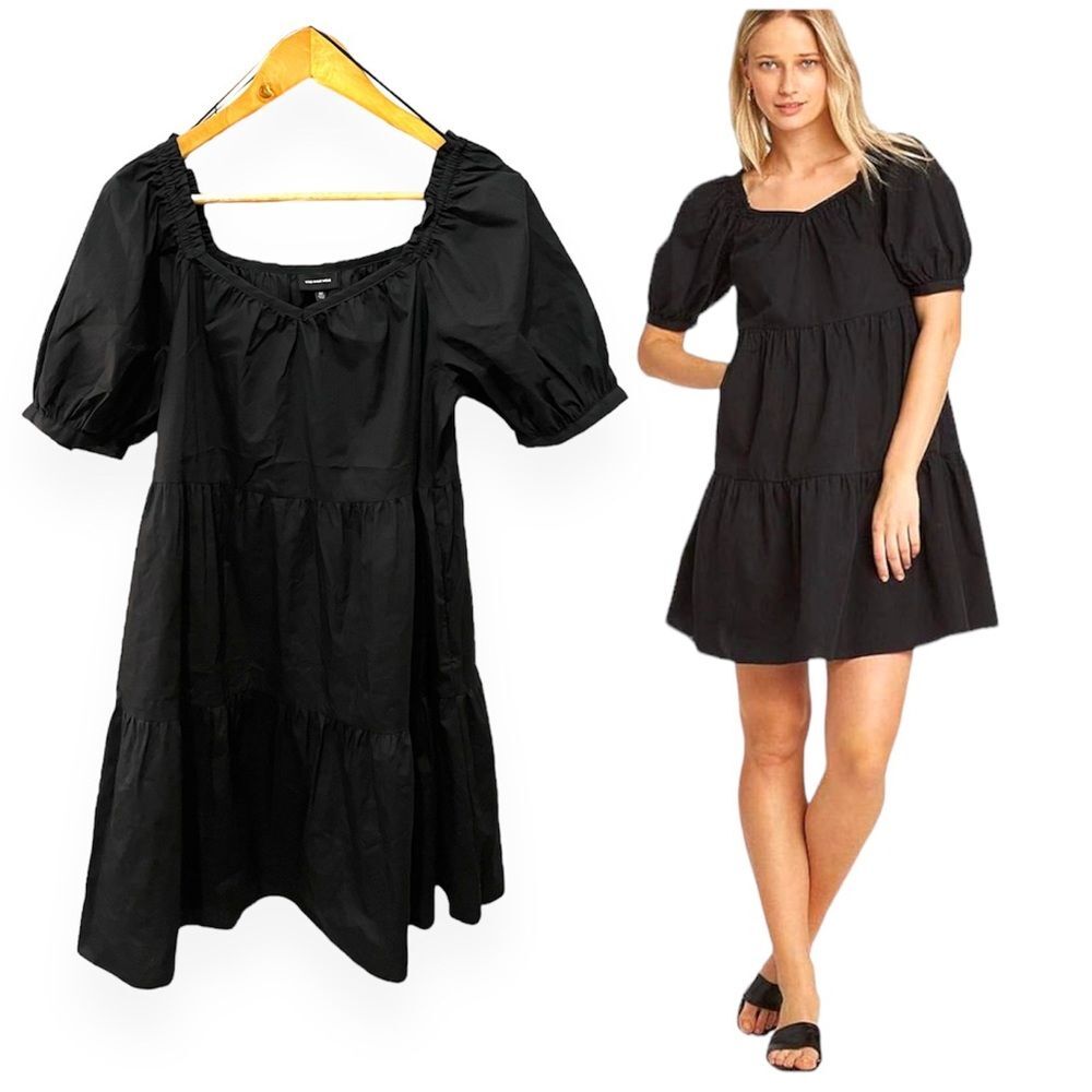 Who What Wear x Target Boho Tiered Baby Doll Dress Cotton Breathable Medium